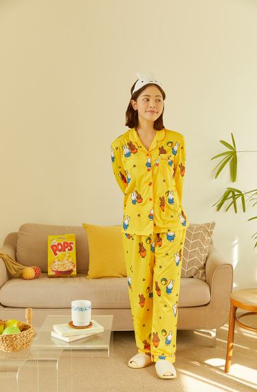 【韓國直送】Kakao Friends x Miffy黃色睡衣套裝｜미피 상하의 여성용 파자마
