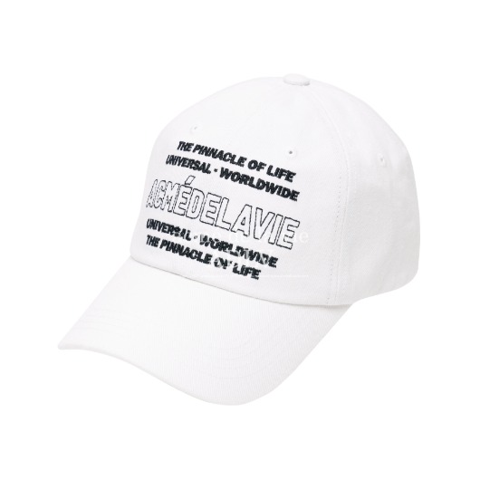 acmedelavie-[아크메드라비] UNIVERSAL WORLDWIDE BALL CAP WHITE♡韓國男裝飾品