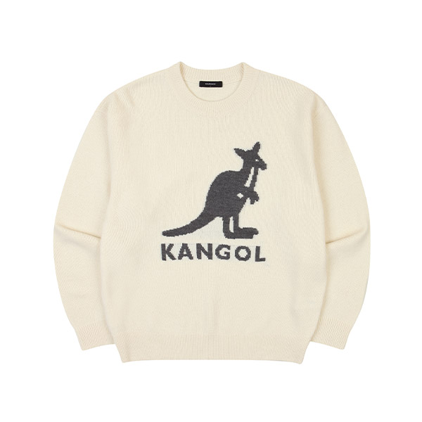 kangol-Big symbol knit 1824 ivory