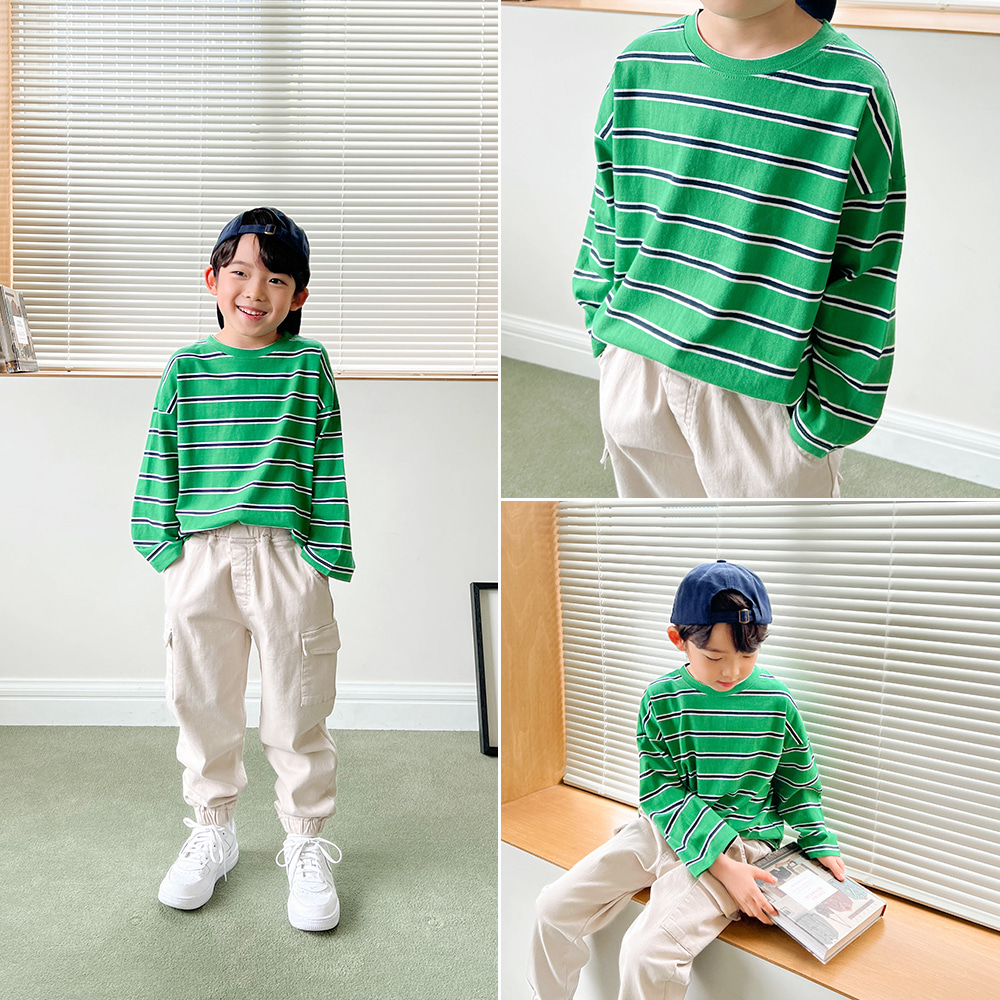 little-bro-커뮤니티단가라티[티셔츠BEBW723B]♡韓國童裝上衣