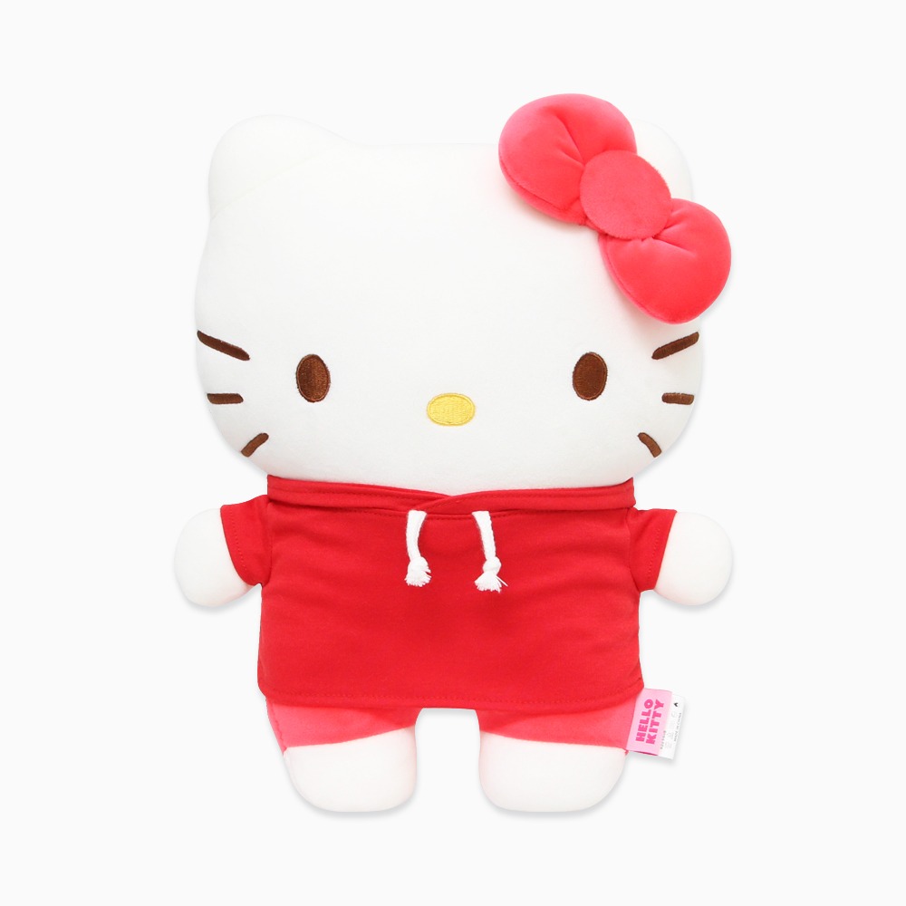 韓國SANRIO - Hello Kitty 兜帽 Hug Me 靠墊 (紅色)