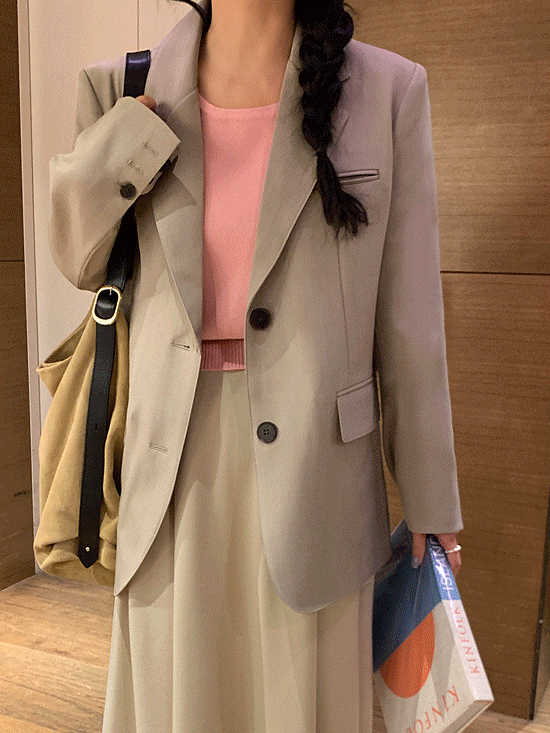 crushj - [MADE] 브리즈 스탠다드 자켓 (gray beige 착장 추가)♡韓國女裝外套