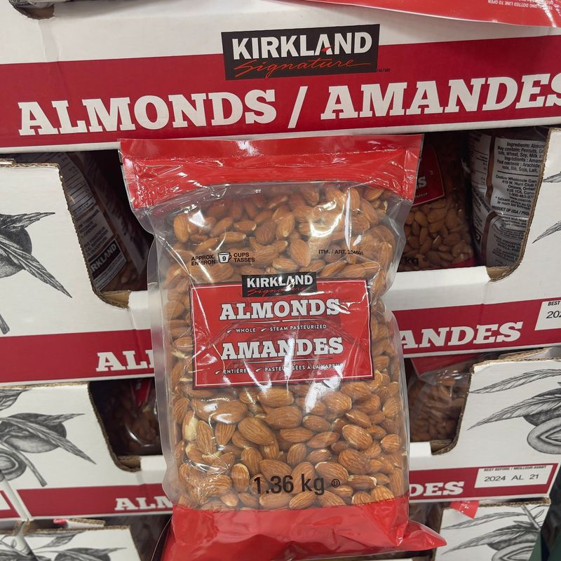 【加拿大空運直送】Kirkland Signature Whole Almonds 原味大杏仁 1.36 kg 